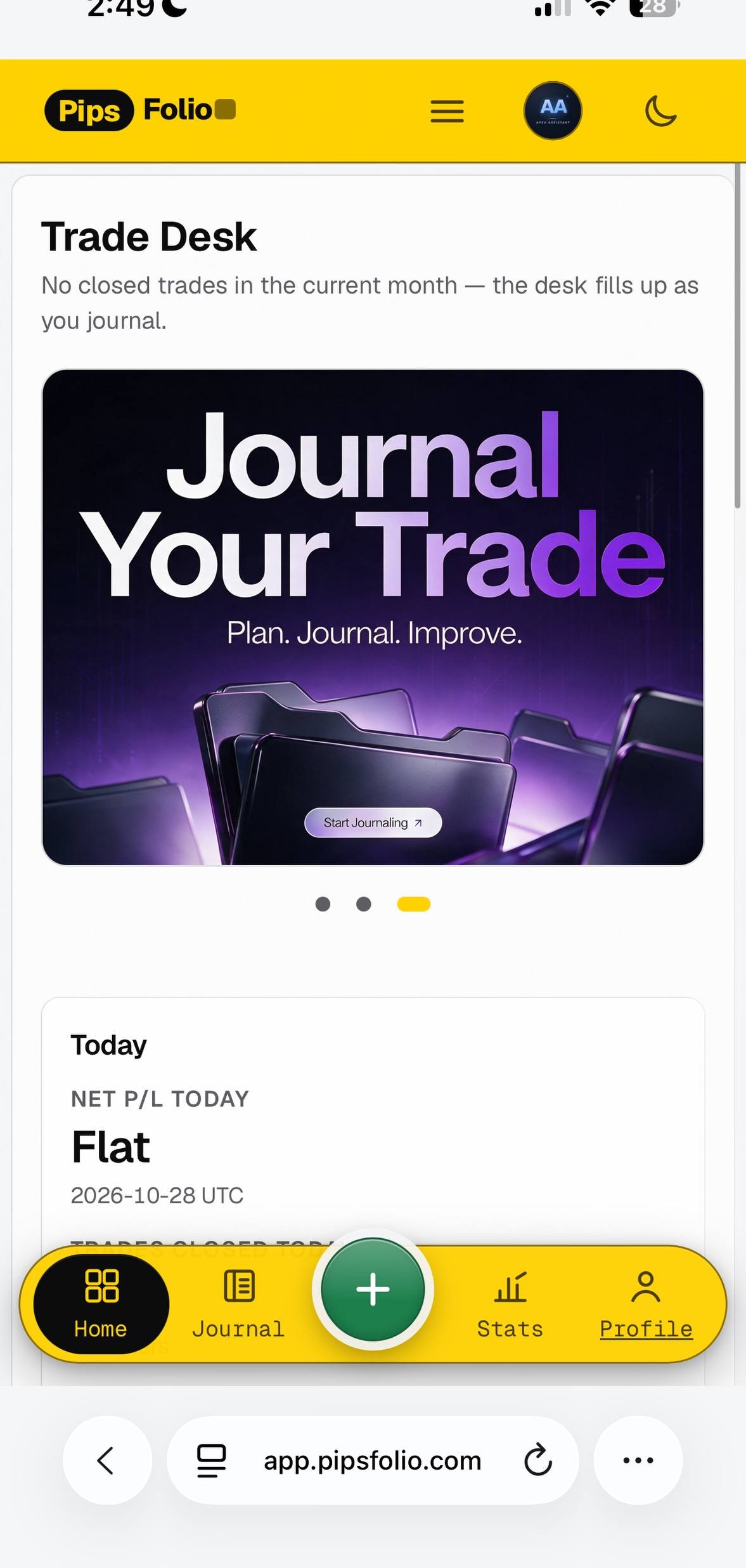 Pipsfolio Trade Desk
